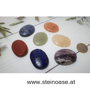 7 Chakra Set ovale Steine 